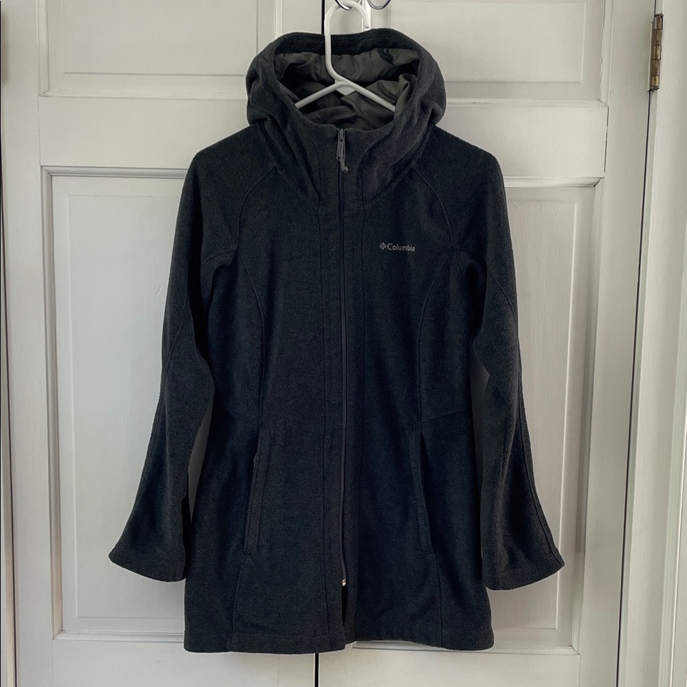 Columbia Women’s Dark Grey Full Zip Hooded Jacket Size Small